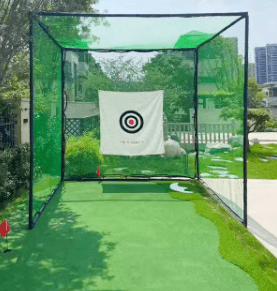 ゴルフ練習器具 室外用大型据え置き式打撃練習ケージネット