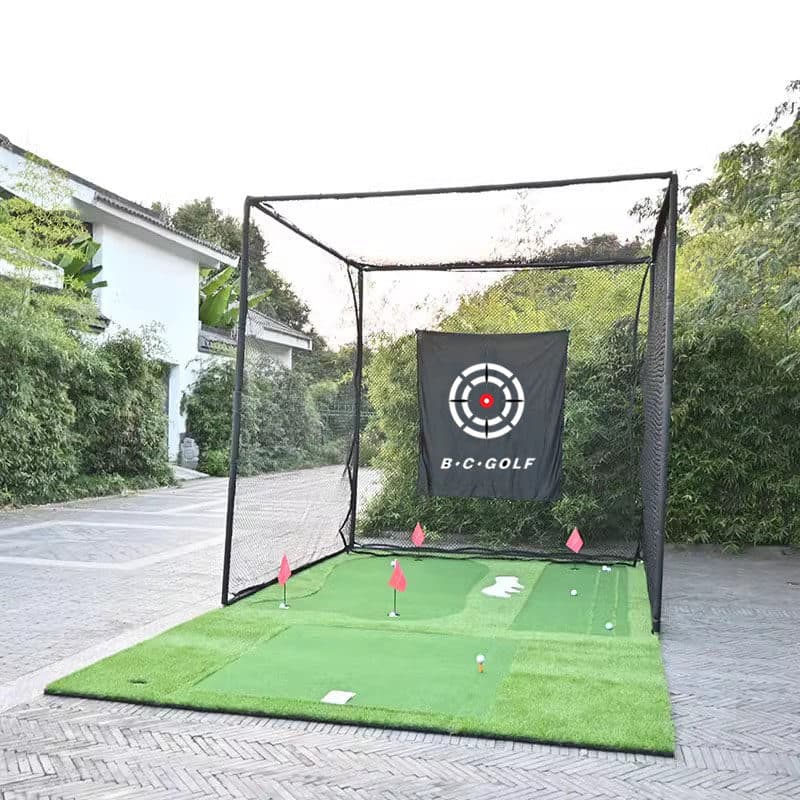 ゴルフ練習器具 据え置き大型ゴルフ練習用囲いネット