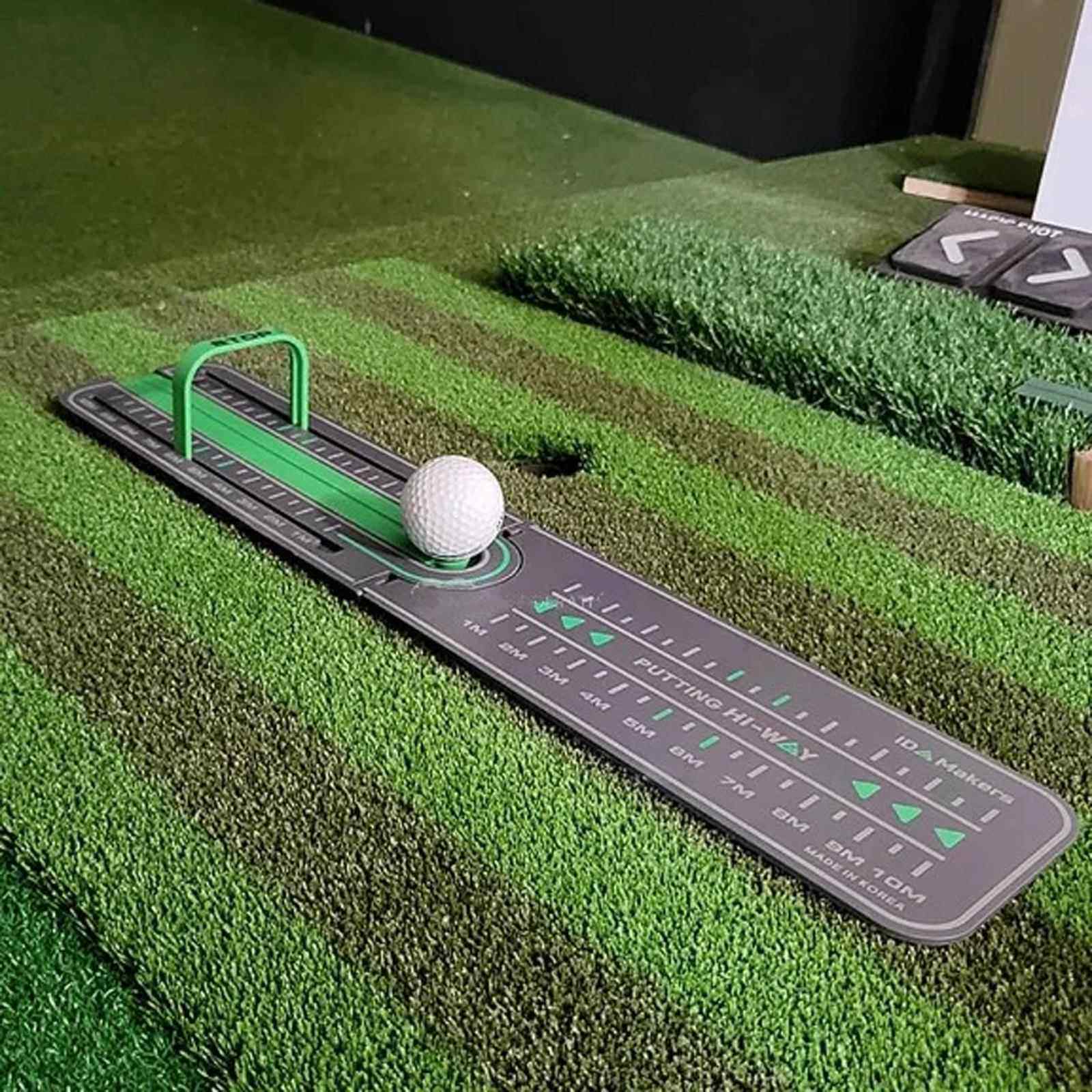 ゴルフ練習器具 距離感目盛付きパター練習用ガイドマット