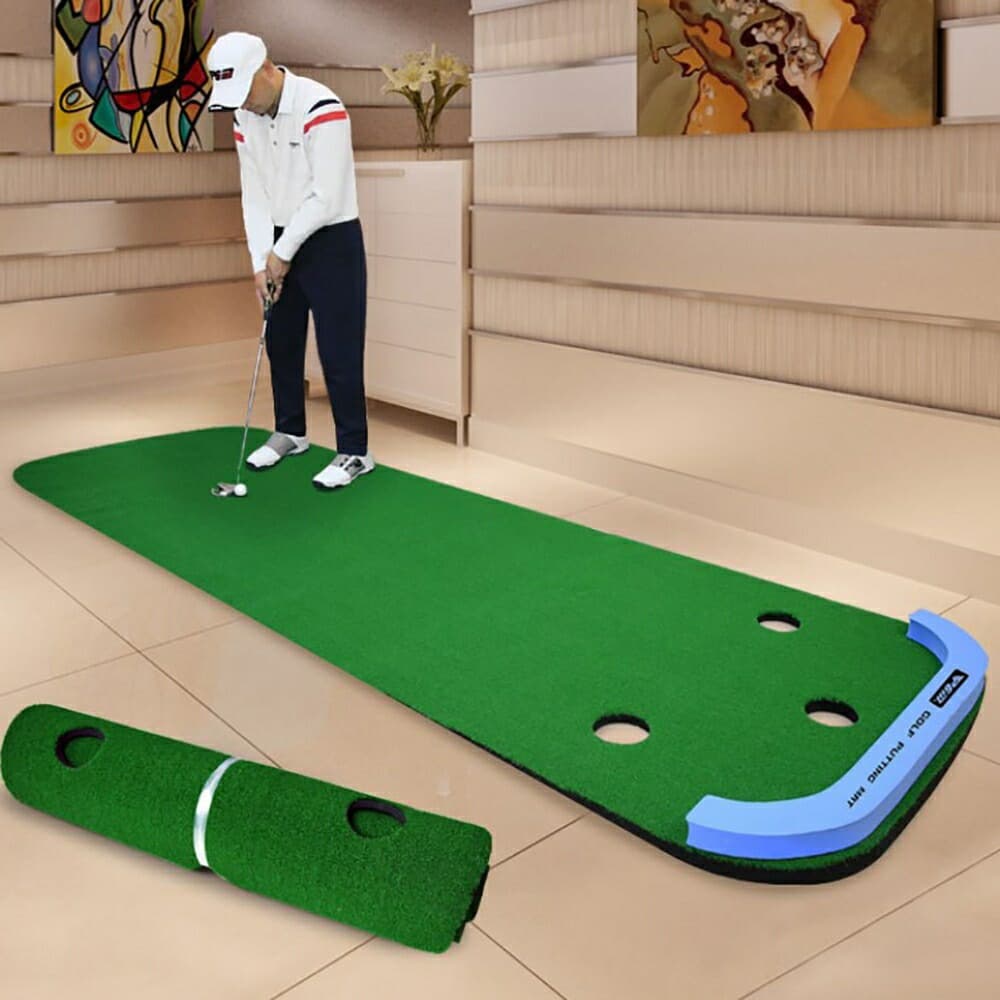 ゴルフ練習器具 室内用ゴルフパター練習マット三メートル大型練習器具